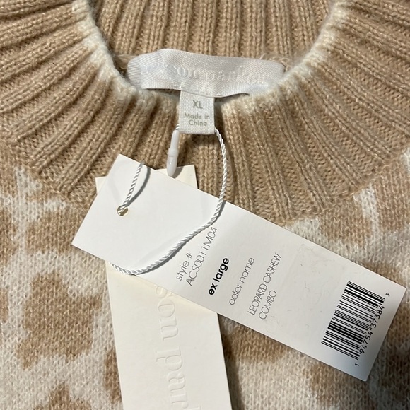 ADYSON PARKER Women's Leopard Puff Shoulder Sweater - Picture 4 of 5